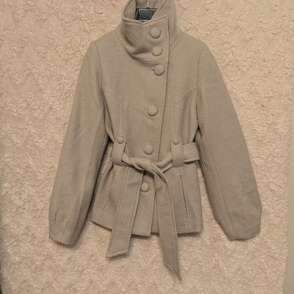 H&M Taupe Textured Trench Coat